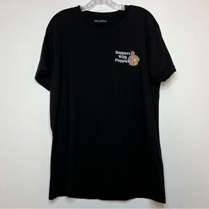 Dog Limited Rappers With Puppies Hip Hop BLK Short Sleeve T-Shirt Large Unisex